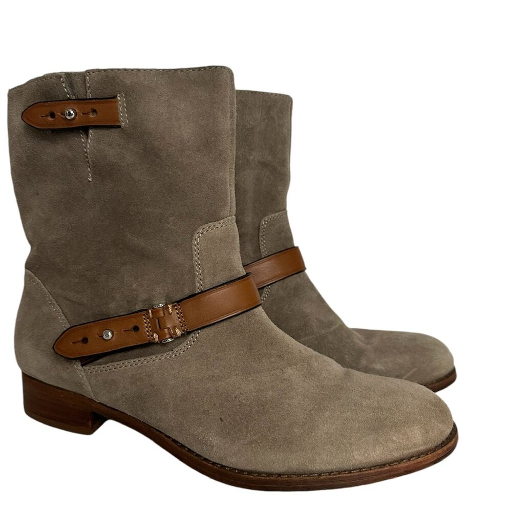 Coach Amy slate suede western boot size 9